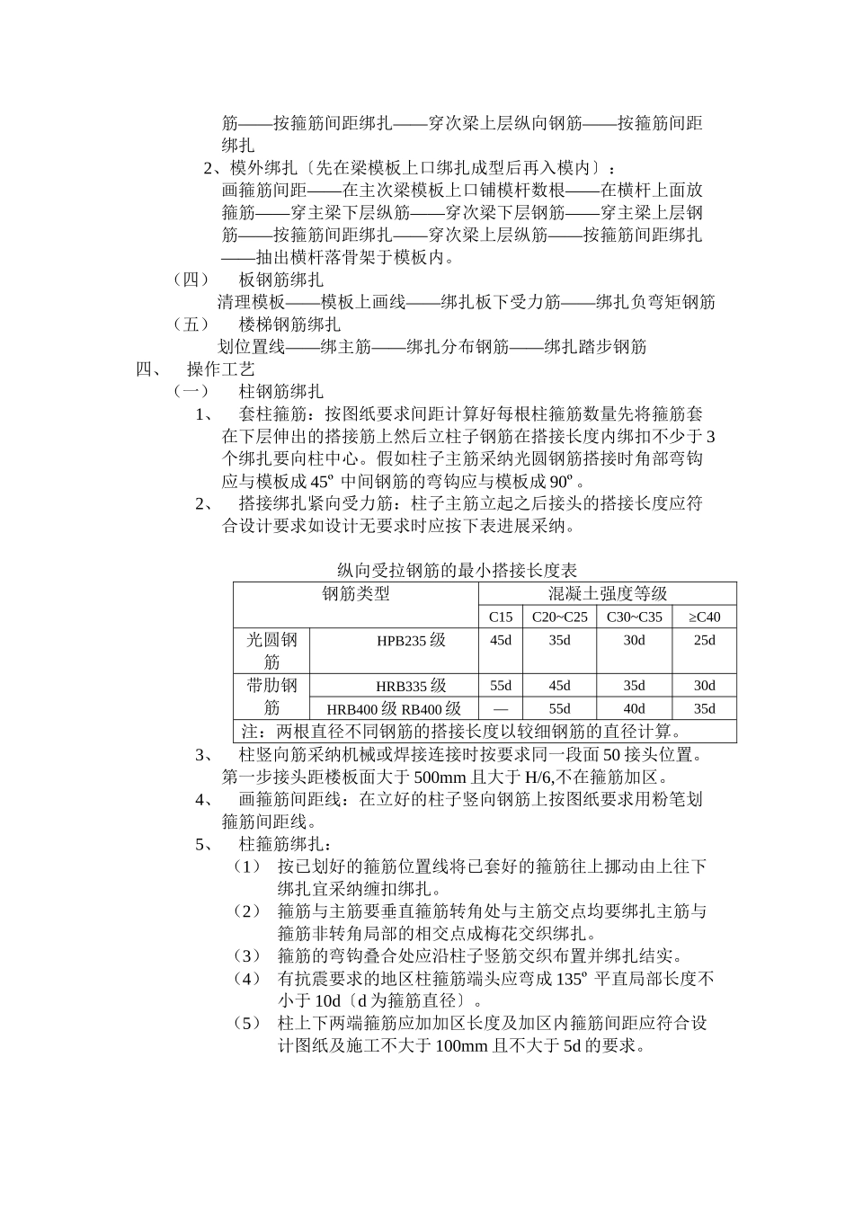 框架结构钢筋绑扎工程技术交底_第2页