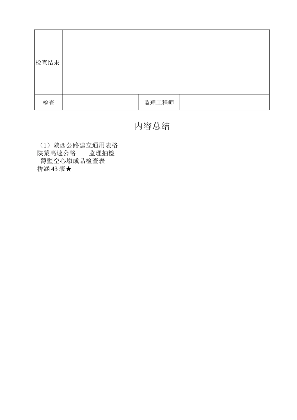 桥涵表43 薄壁空心墩成品检查表_第2页