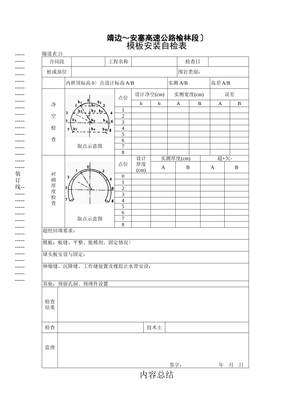 模板安装自检表_第1页