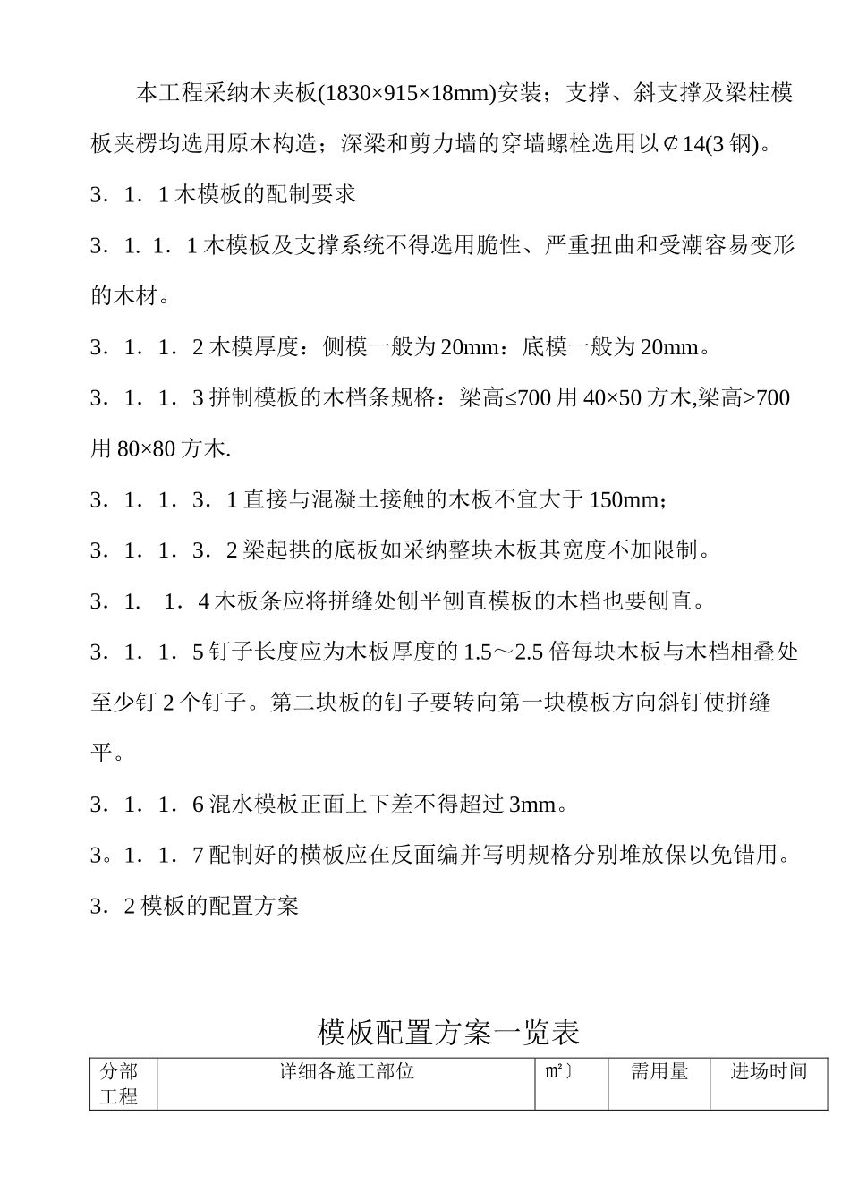 模板施工方案（0.00以下）_第2页