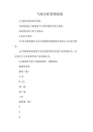 气体分析管理制度