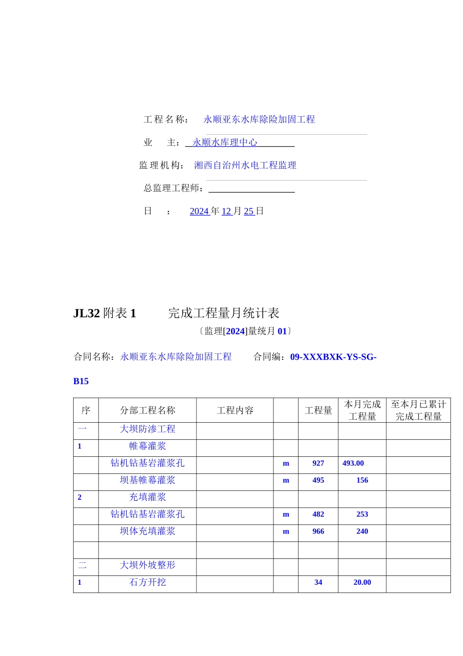 水库除险加固工程监理月报_第3页