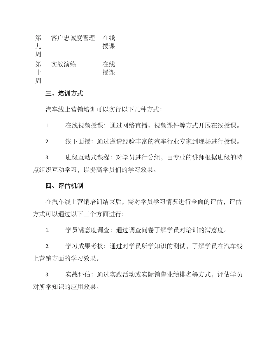 汽车线上营销培训方案_第3页