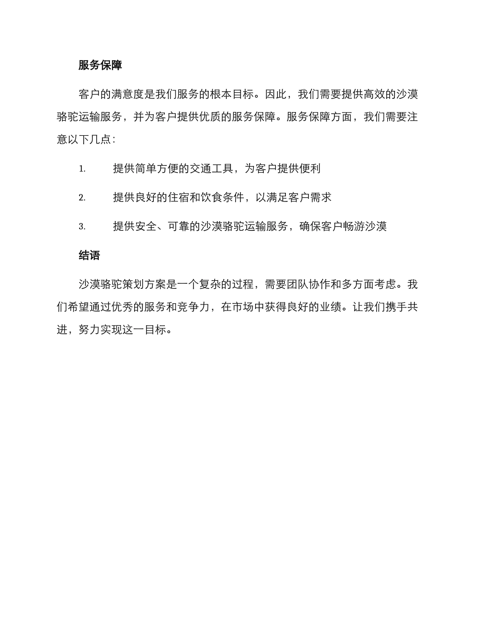 沙漠骆驼策划方案_第3页