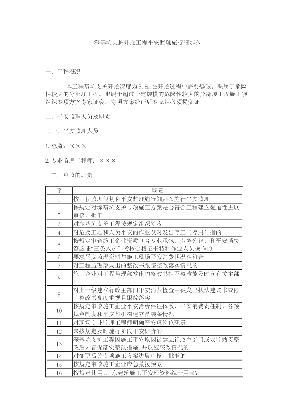 深基坑支护开挖工程安全监理实施细则_第1页