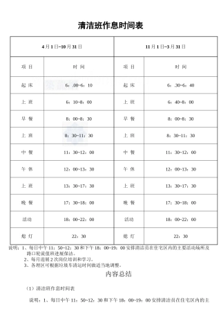 清洁班作息时间表_secret
