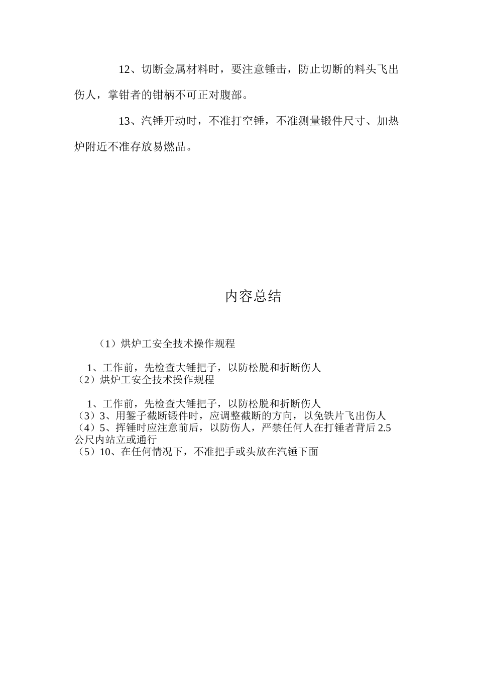 烘炉工安全技术操作规程_第2页