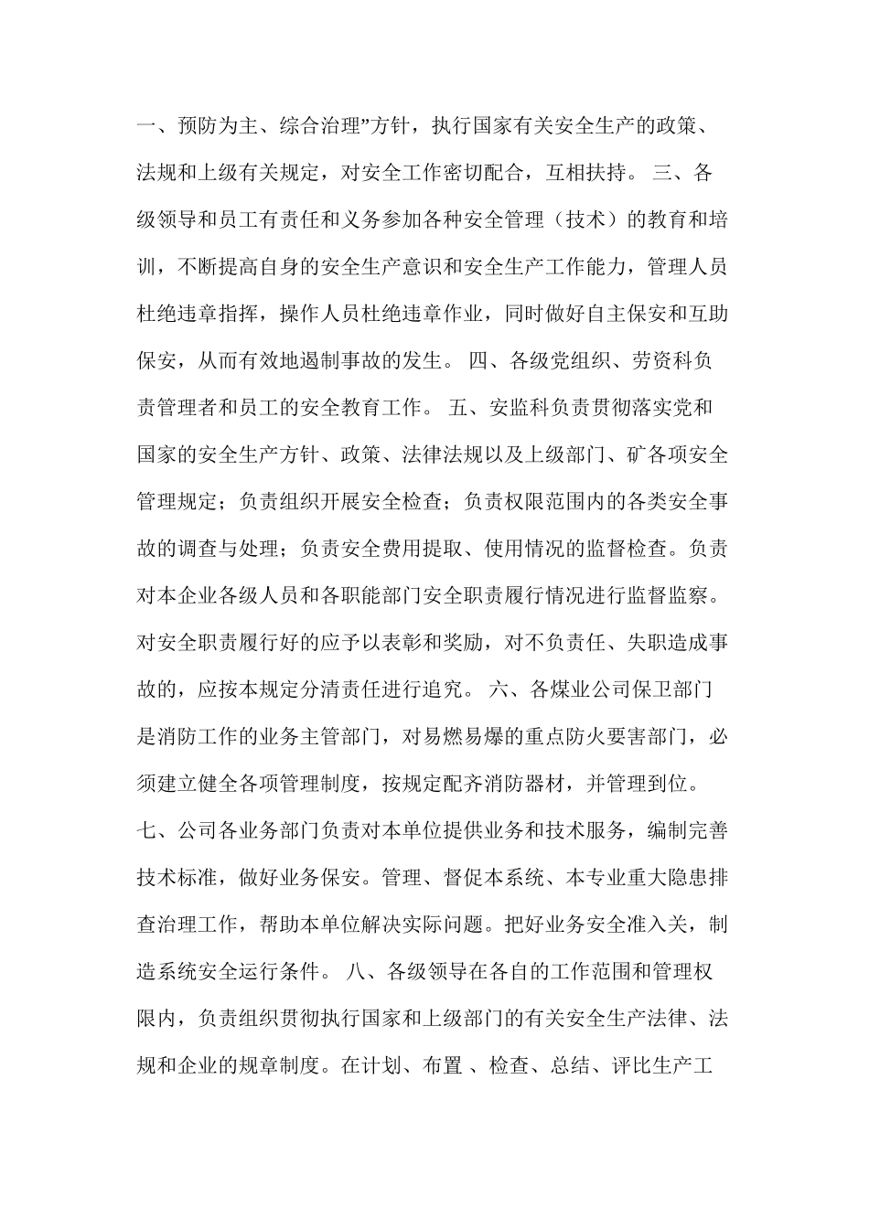 煤业公司安全生产责任制度_第2页