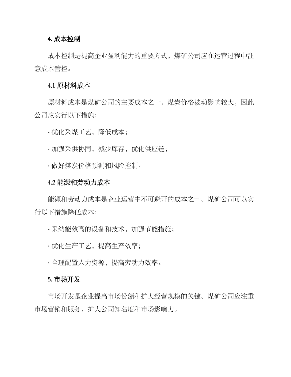 煤矿公司运营方案_第3页
