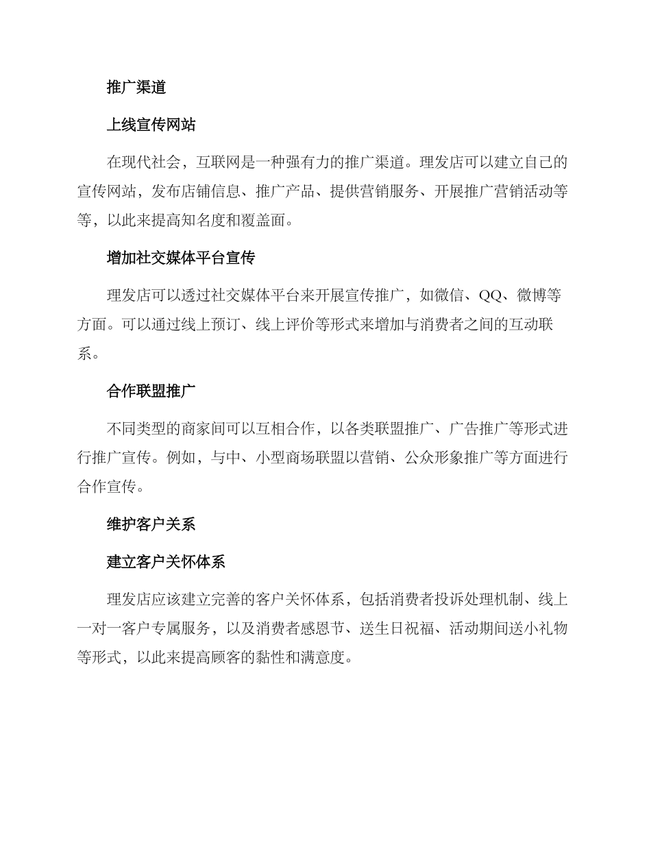 理发营销推广方案_第2页