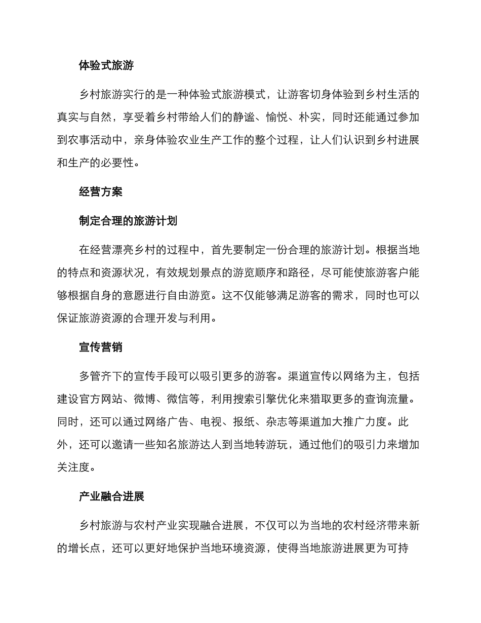 美丽乡村的经营方案_第2页