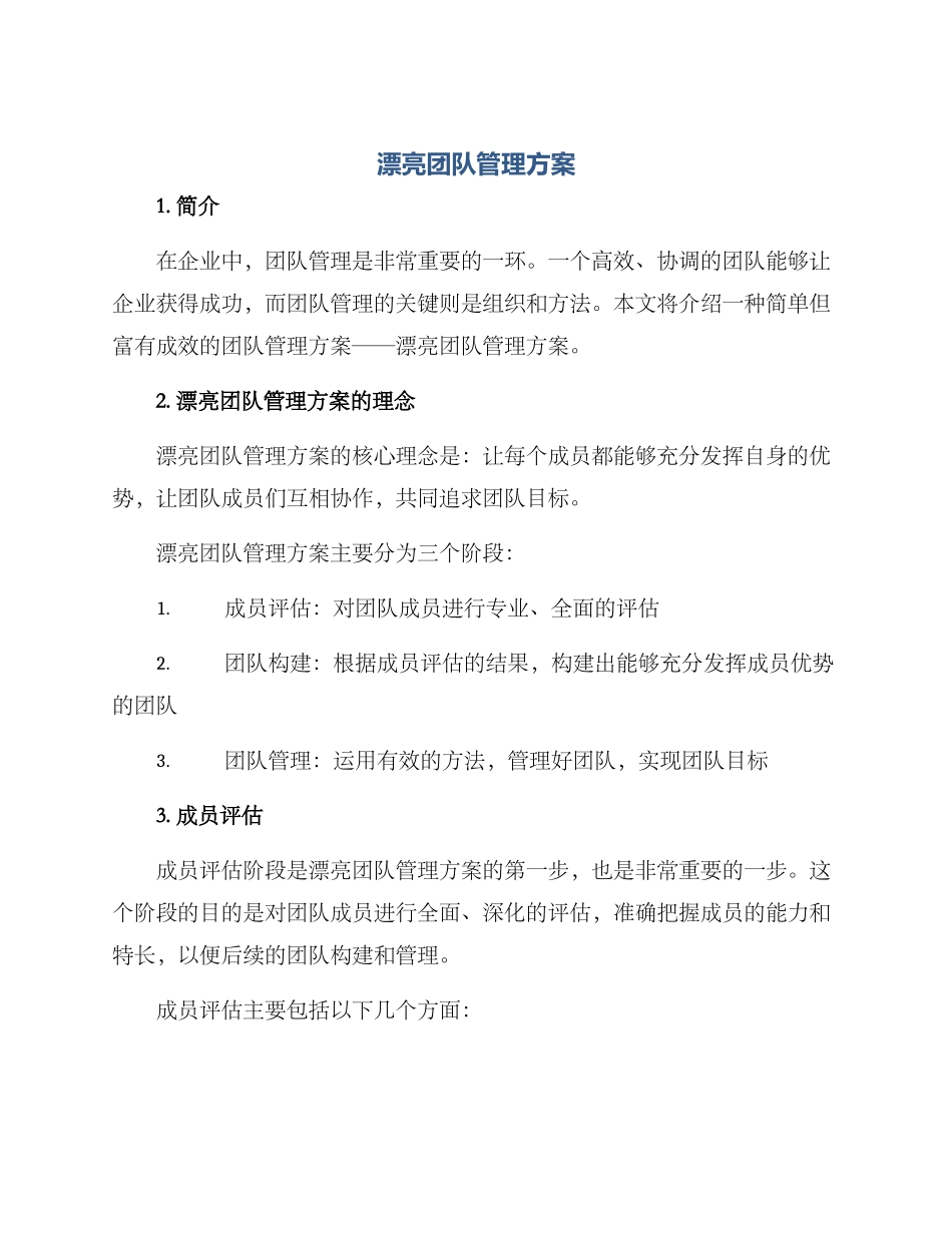 美丽团队管理方案_第1页