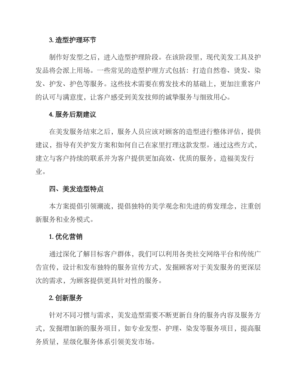美发造型策划方案_第2页