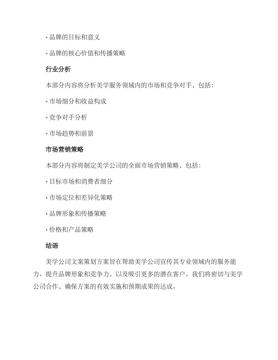 美学公司文案策划方案_第3页
