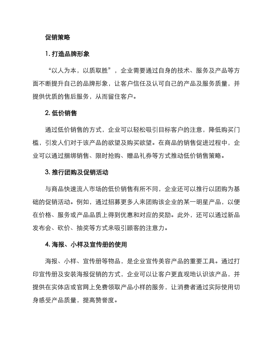 美容产品促销方案_第2页