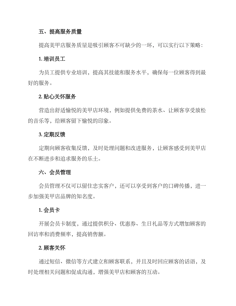 美甲店市场运营方案_第3页