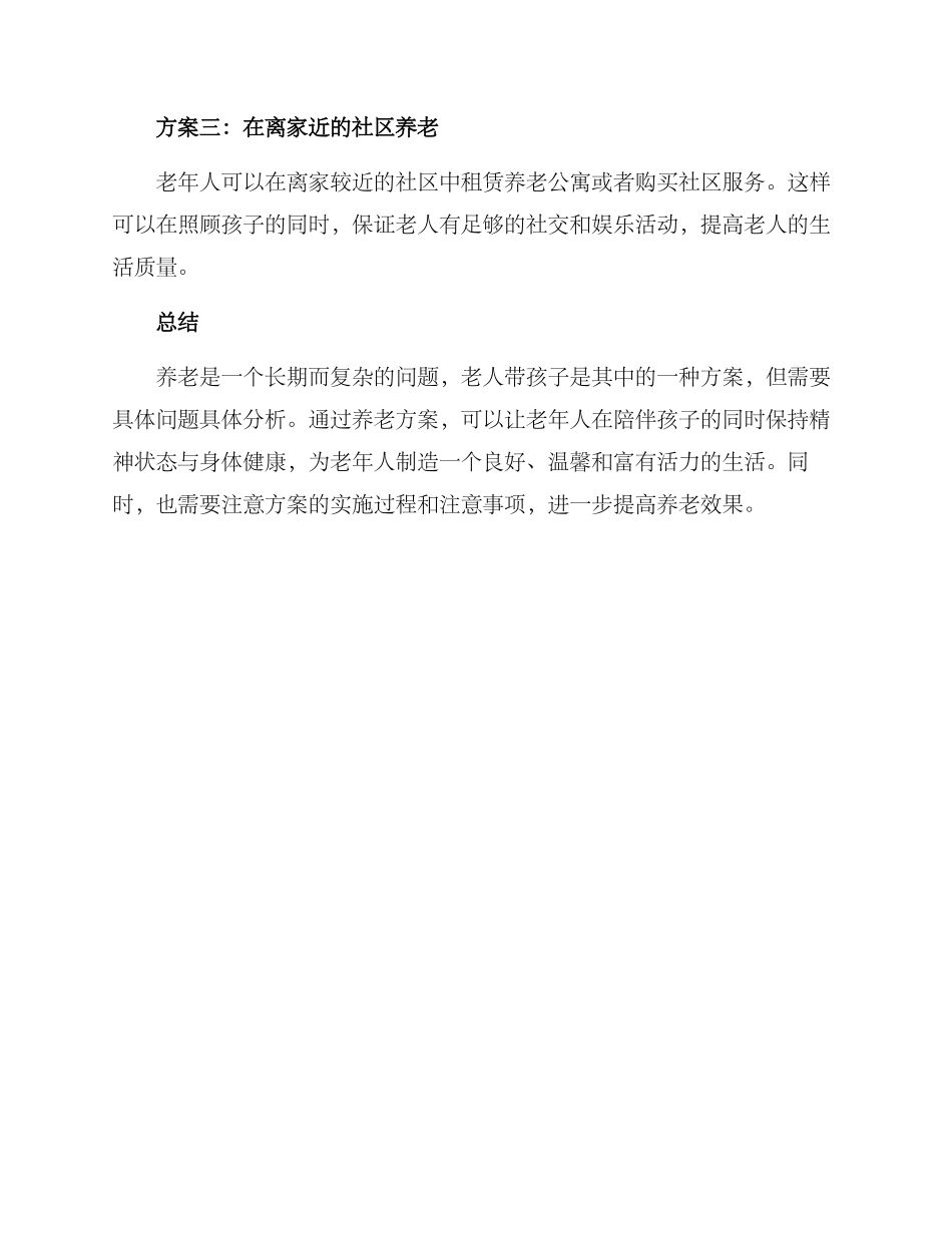 老人带孩子养老方案_第3页