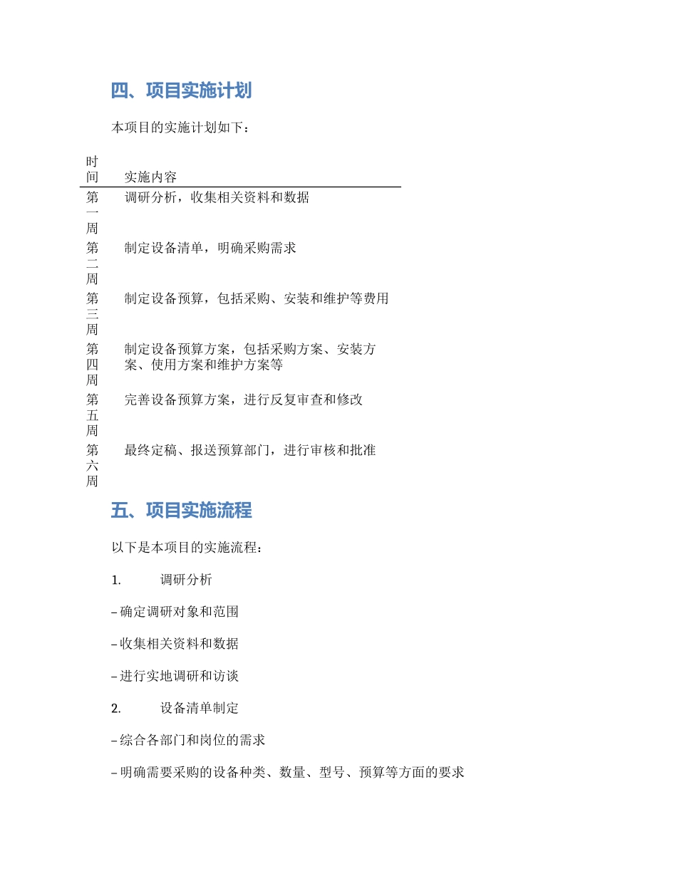 设备预算项目方案_第2页