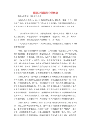 重温入党誓词 心得体会