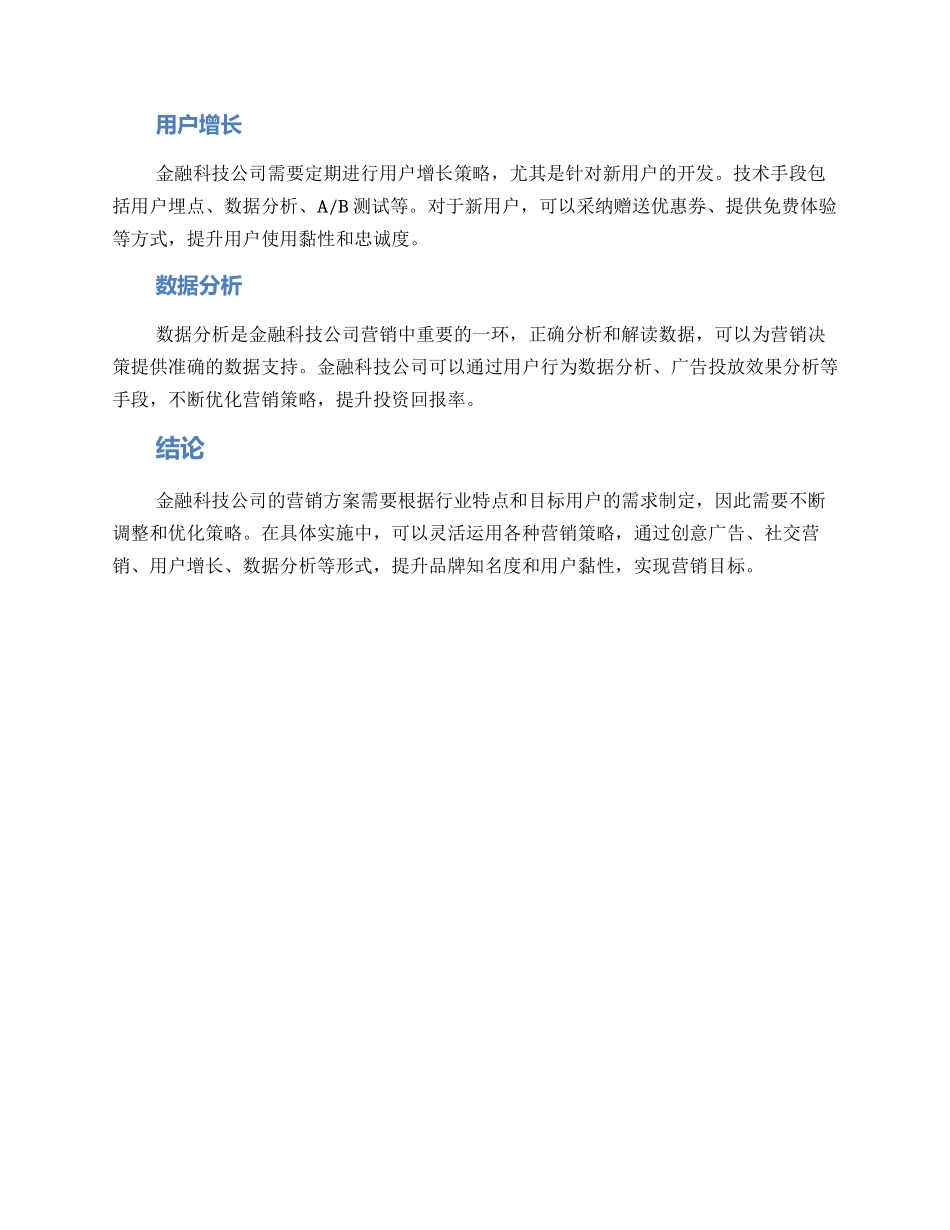 金融科技公司营销方案_第2页
