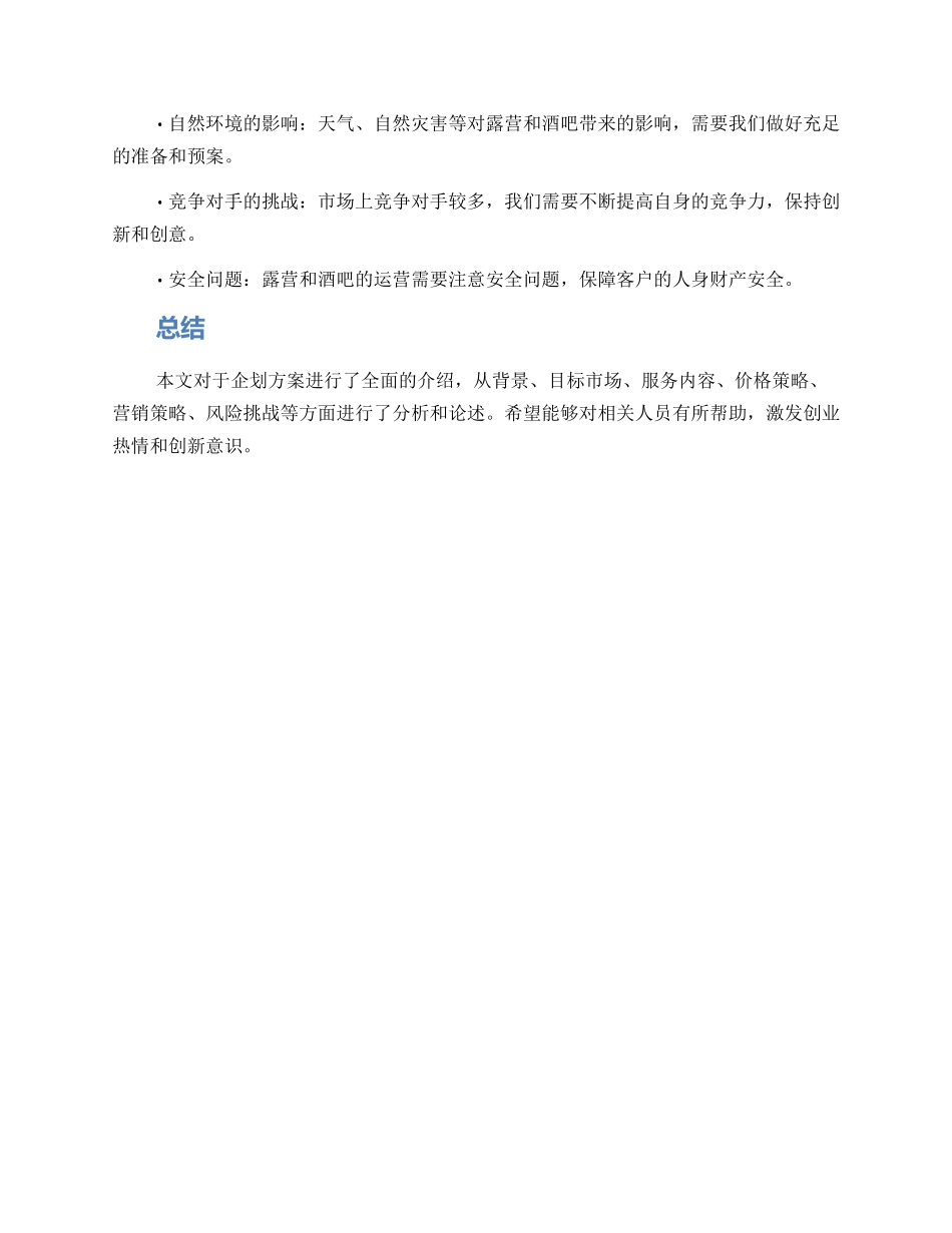 露营酒吧企划方案_第3页