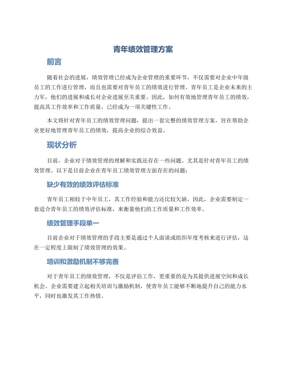 青年绩效管理方案_第1页