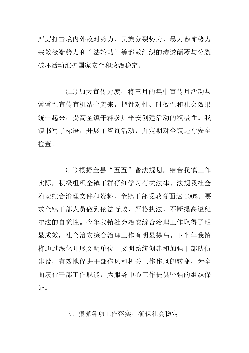 201x年社会治安综合治理总结_第3页