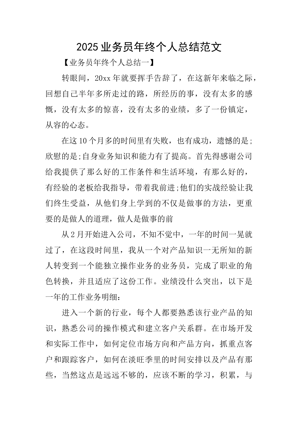 2025业务员年终个人总结范文_第1页