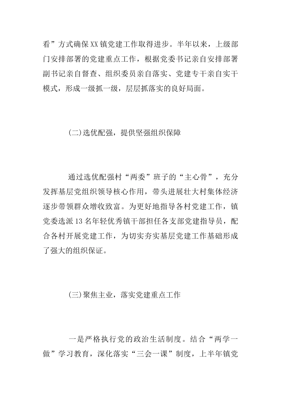 2025乡镇上半年党建工作总结_第2页