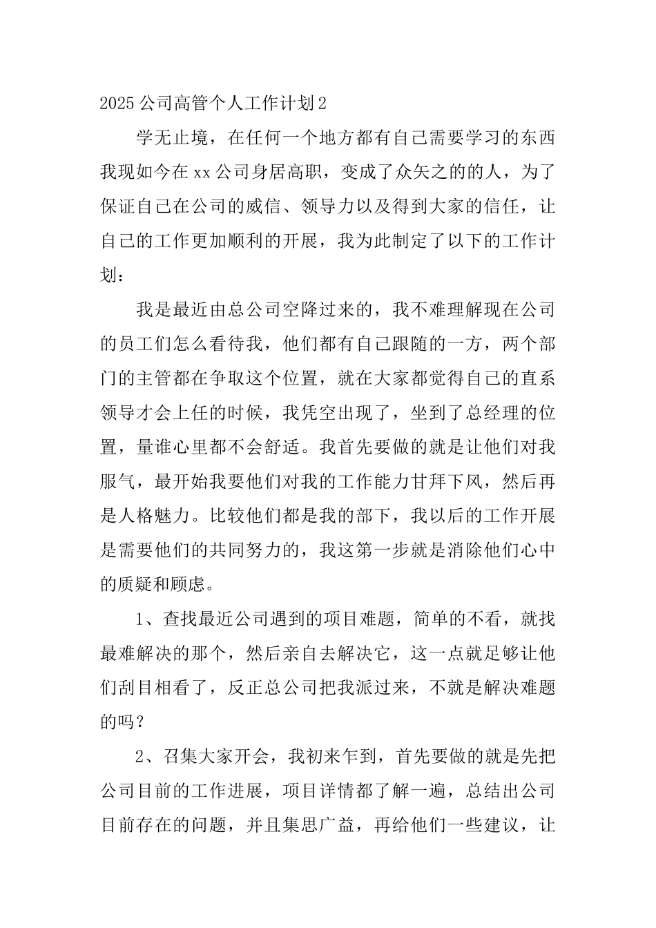 2025公司高管个人工作计划_第3页