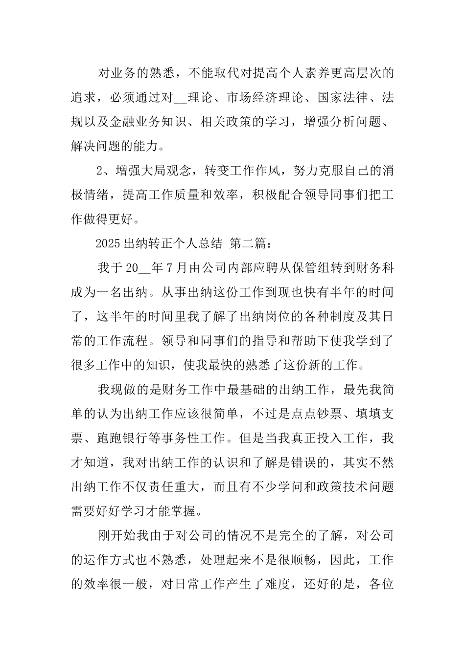 2025出纳转正个人总结_第3页