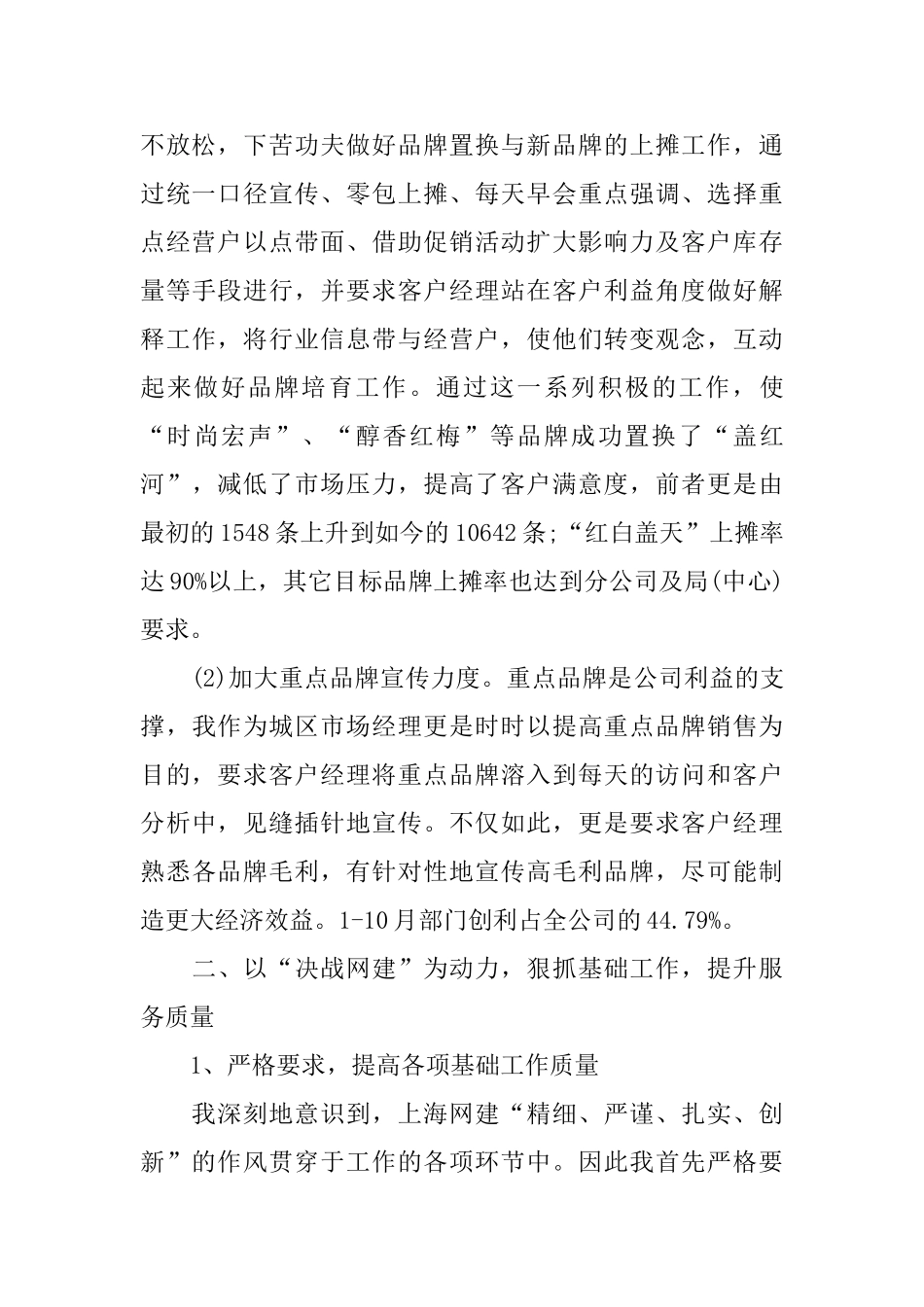 2025市场经理营销工作总结_第2页