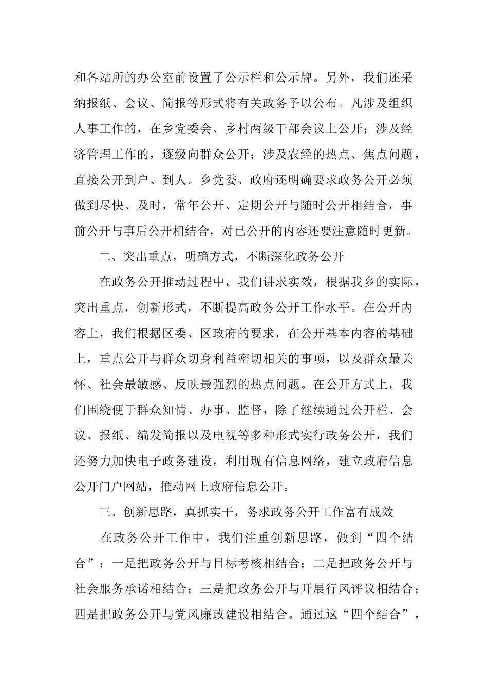 2025年11月乡政务公开总结_第2页