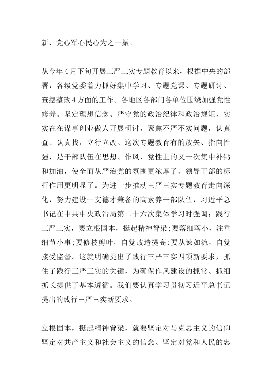 2025年三严三实专题教育工作发言稿_第3页