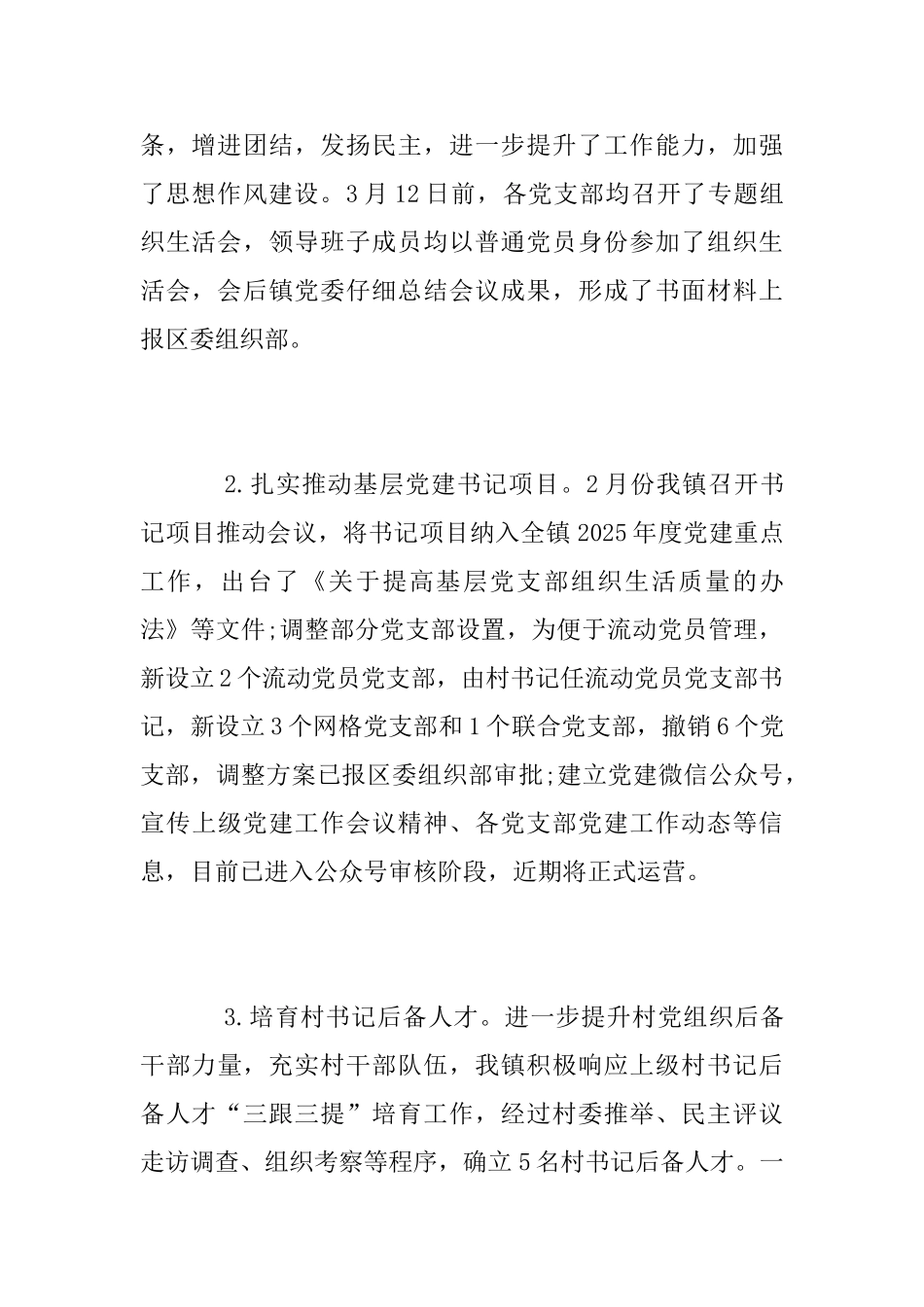 2025年上半年党建工作总结【乡镇】_第3页