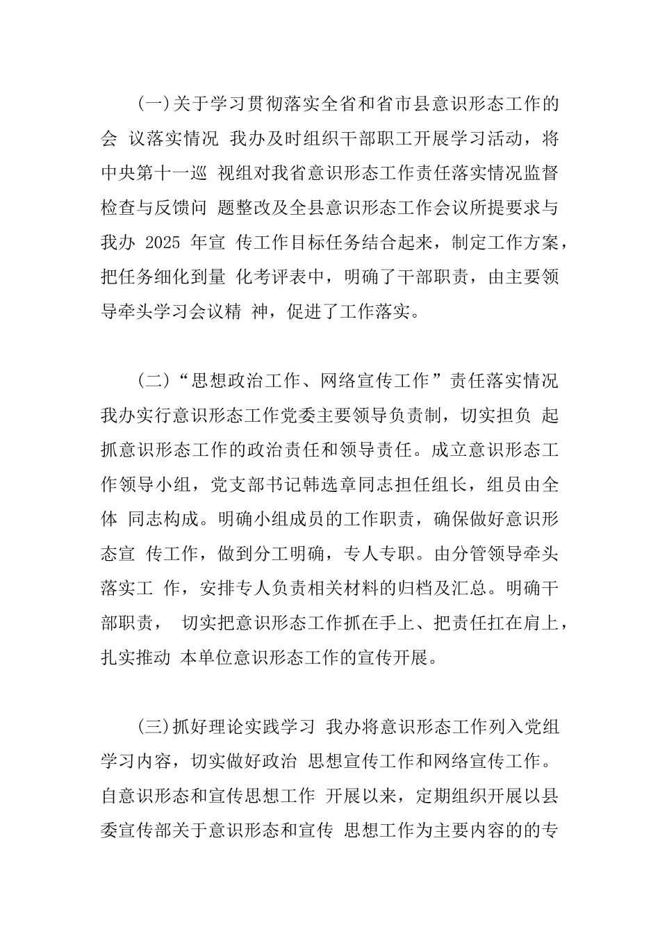 2025年上半年意识形态工作责任制落实情况及下半年工作打算_第2页
