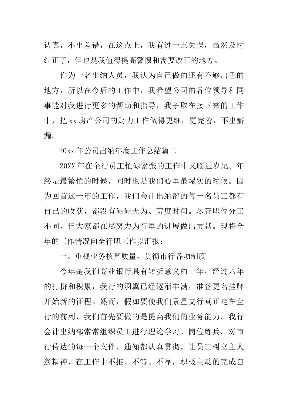 2025年公司出纳年度工作总结_第3页