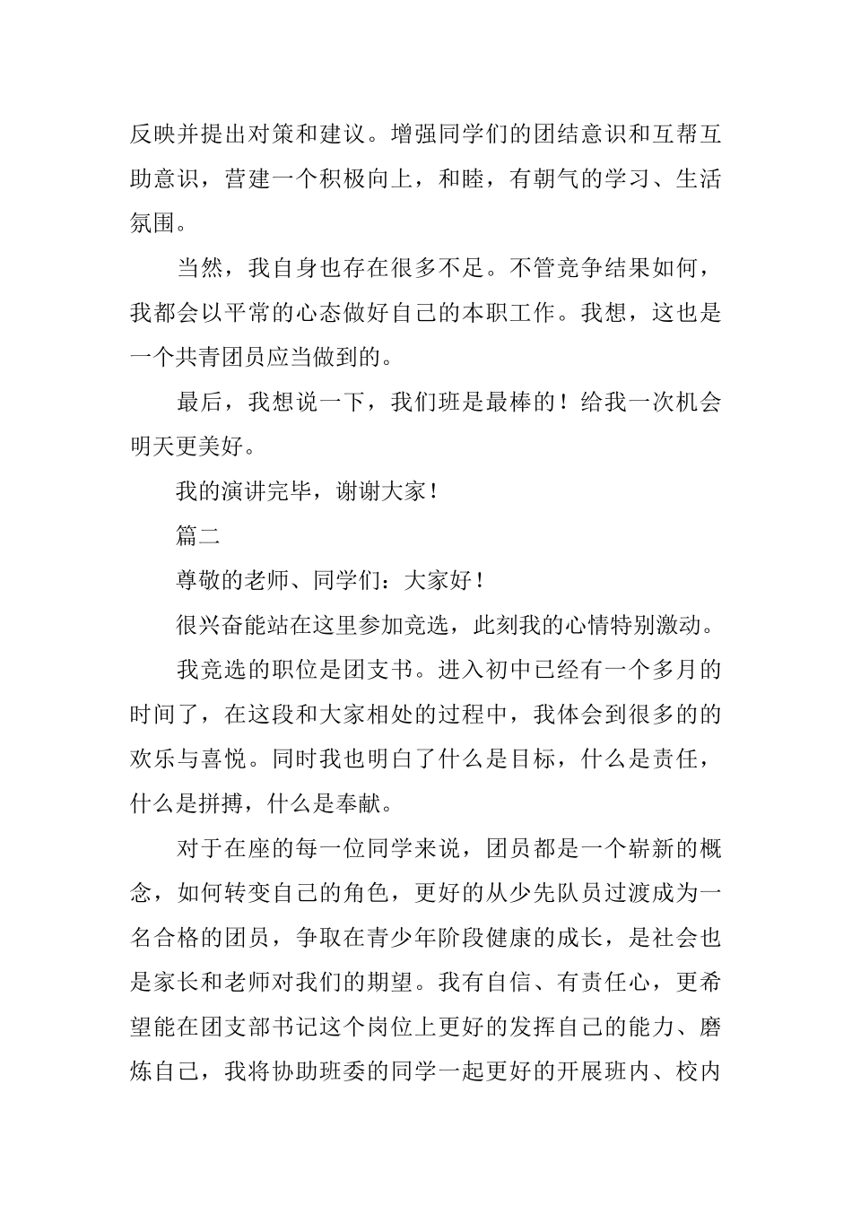 2025年团支书竞选演讲稿范文_第3页
