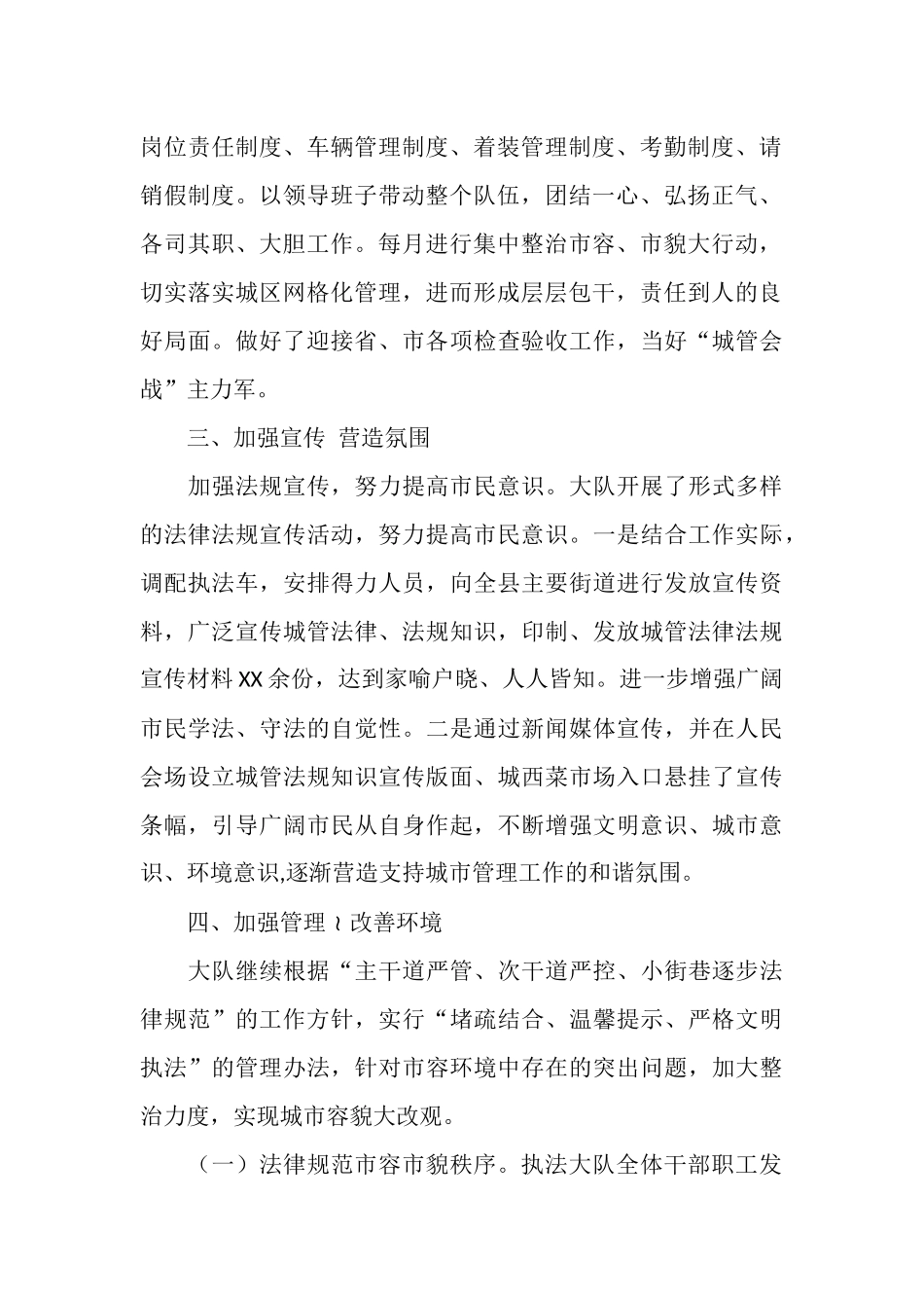 2025年城市管理执法大队工作总结_第2页