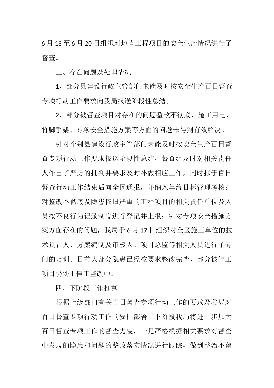 2025年安全生产百日督查总结_第2页