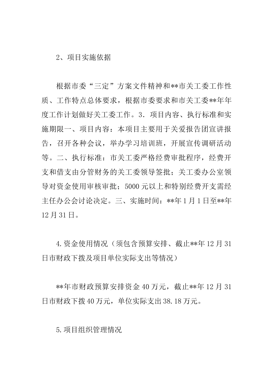 2025年工作经费项目绩效自评报告_第2页