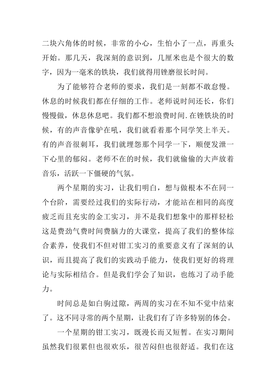 2025年工厂实习自我鉴定范文_第2页