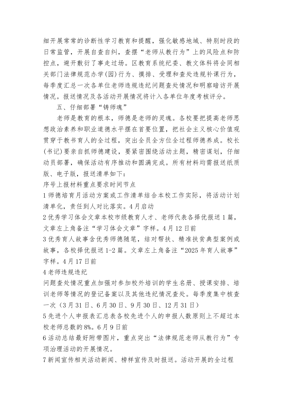 2025年师德培育月活动方案_第3页