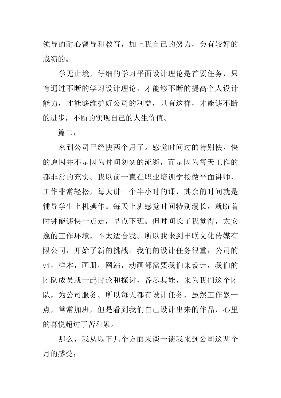 2025年平面设计师工作总结_第2页