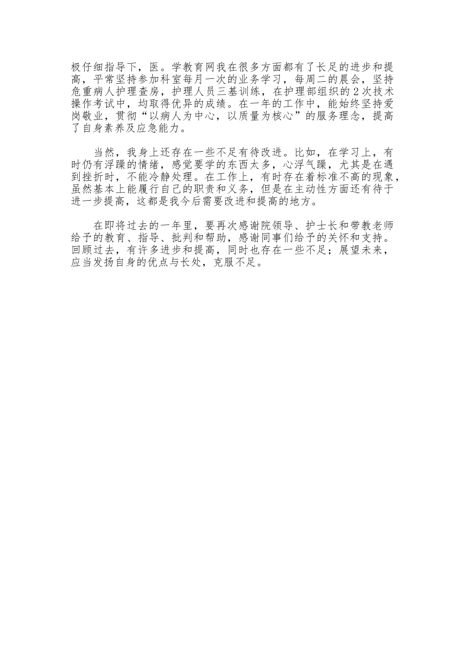 2025年度初级护师工作总结_第2页