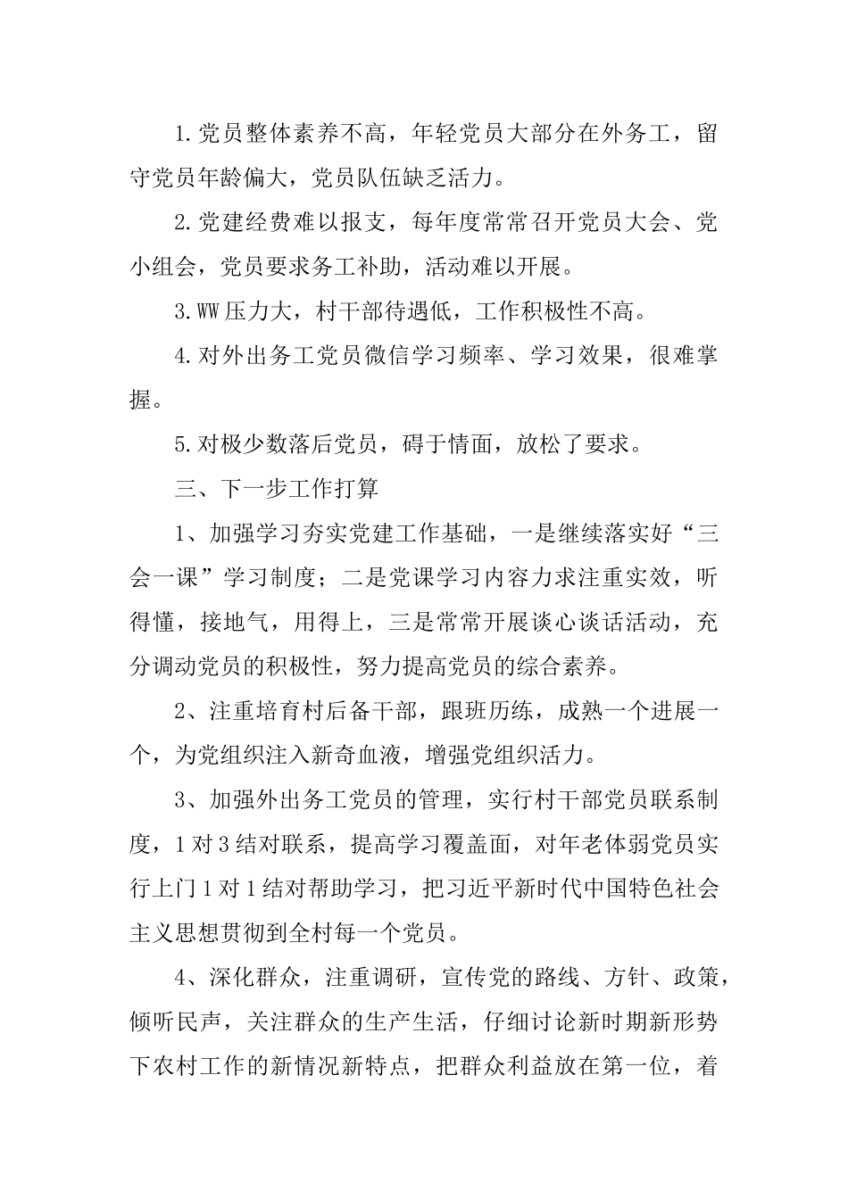 2025年度村党支部抓党建工作述职报告_第3页