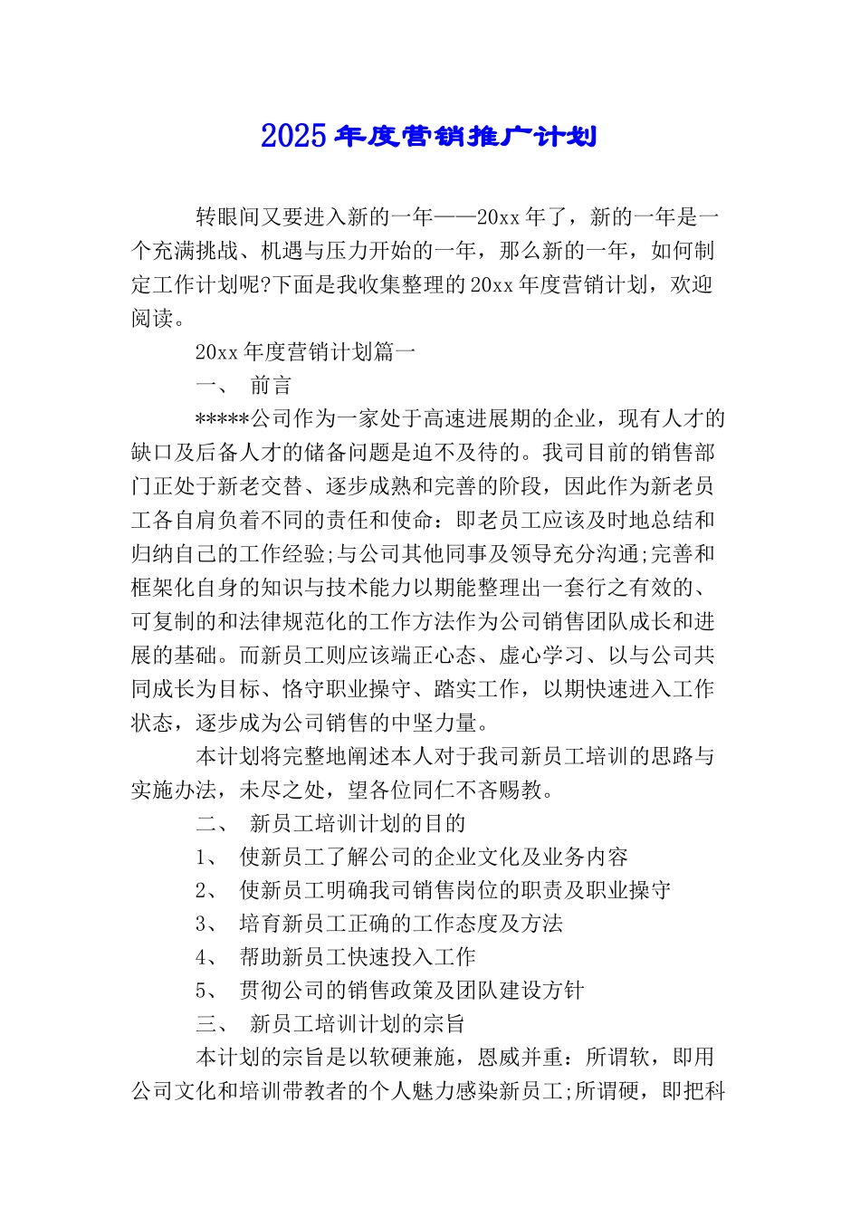 2025年度营销推广计划_第1页