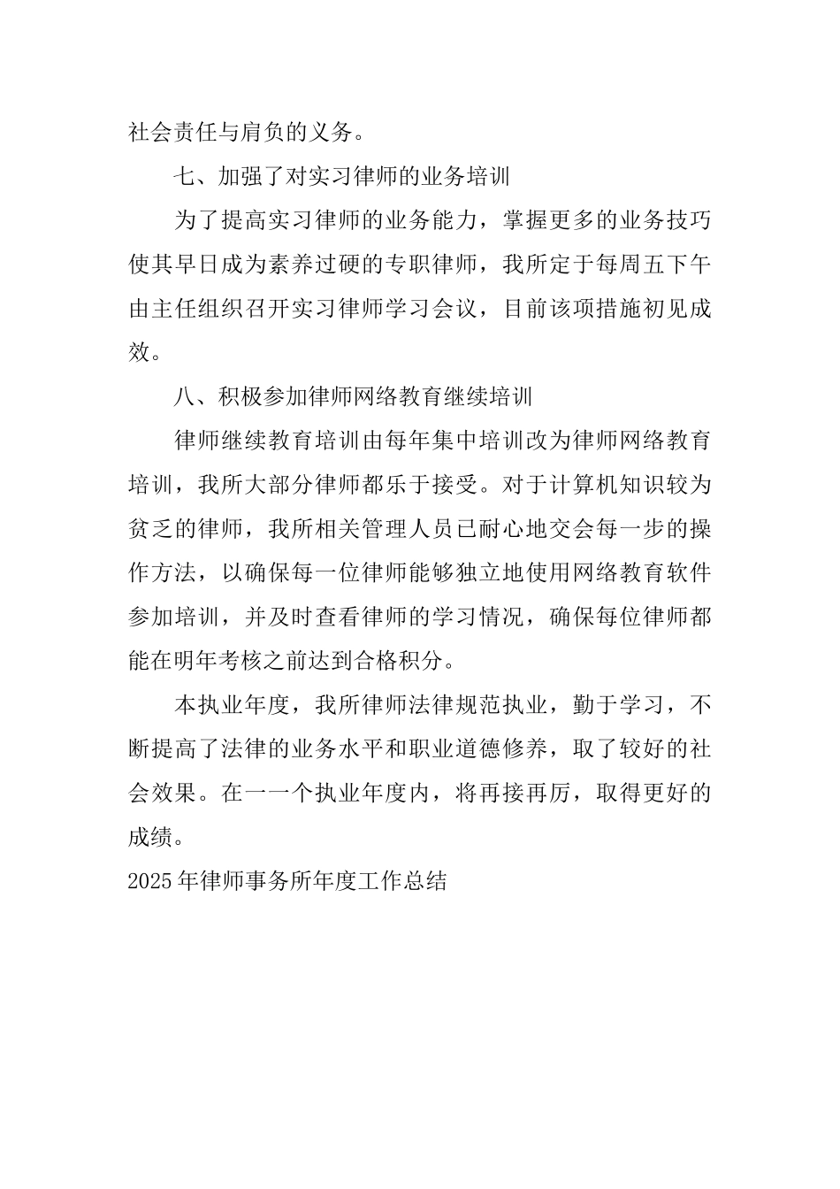 2025年律师事务所年度工作总结_第3页