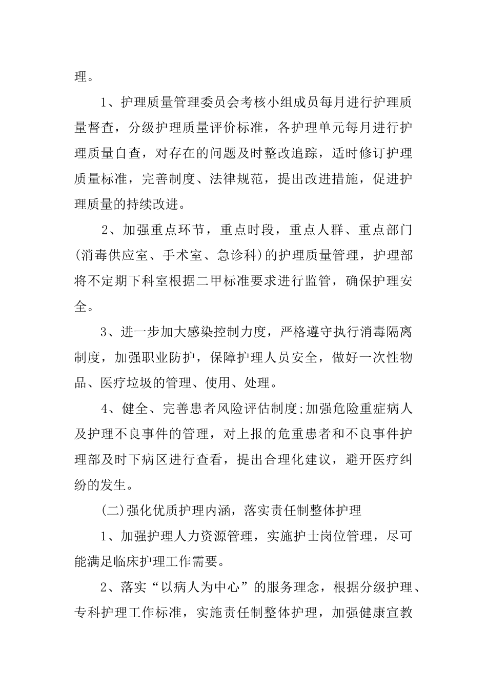 2025年护理部工作计划样本模板_第2页
