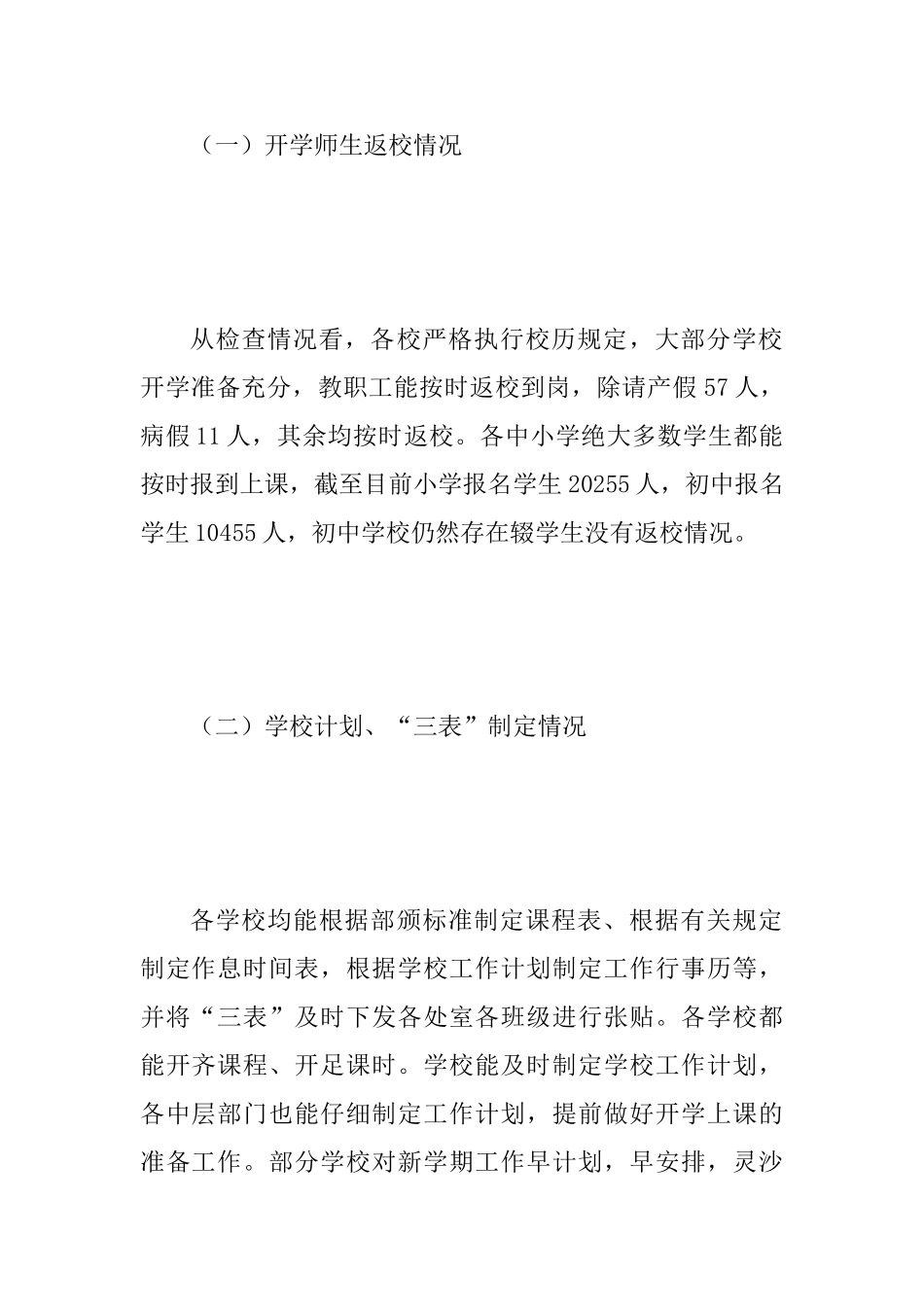 2025年春季开学专项督导检查工作情况通报范文_第2页